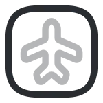 Airplane Square SVG Icon